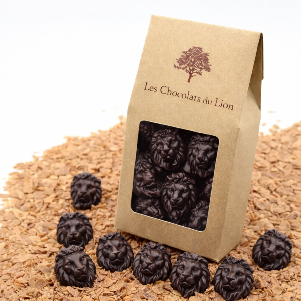 Lions au chocolat noir